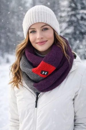 NWOT Under Armour Women's Favorite Waffle Infinity Knit Scarf One Size thumbnail 1