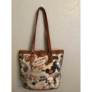 Disney Parks Dooney & Bourke 2010 Disneyland 55th Anniversary Mickey Bucket Tote thumbnail 6