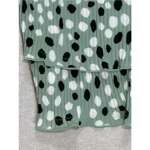 Ann Taylor | Green Dalmation Print Pleated Tank | Small thumbnail 5