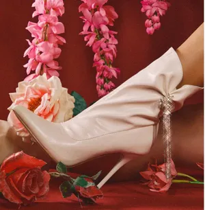 New Embellished Pointed Toe Bootie 5.5 thumbnail 1