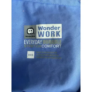 Wonder Work Everyday Durable Stretch Blue Scrub Top XXS thumbnail 7