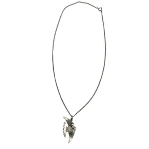Angelfish Necklace Silver Pewter Toned Vintage thumbnail 3