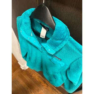 Patagonia‎ ReTool Snap-T Pullover Fleece Sweater size medium Teal Green thumbnail 2