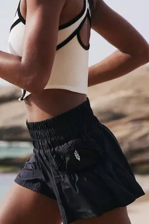 Free People Movement Get Your Flirt On Shorts Black XS thumbnail 3