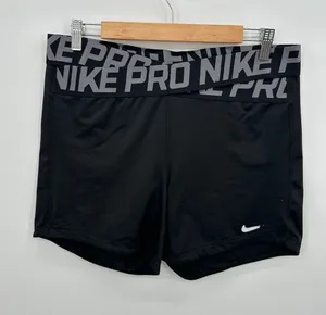 Nike Pro Dri-FIT Womens XL Black Crossover Waistband Compression Shorts Running thumbnail 1
