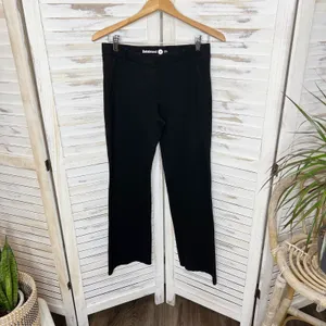 BETABRAND Women's Wide Leg Yoga Work Pant Faux Pockets Black Medium thumbnail 3