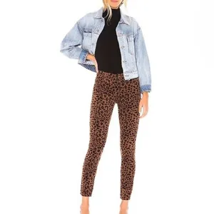 NWT BlankNYC Leopard Corduroy Mid-Rise Skinny Jeans SZ-31 Brown Black thumbnail 2