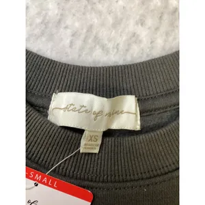 State of‎ Mine Paris Crest Embroidered Sweatshirt Dark Grey XS NWT 15711 thumbnail 5