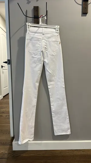 White Jeans Vibrant Miu Slit Flare thumbnail 7