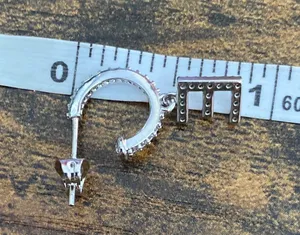 Huggie Stud Initial Earrings thumbnail 4