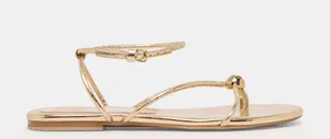 Dolce Vita Kenley Gold Ankle Wrap Sandals thumbnail 2