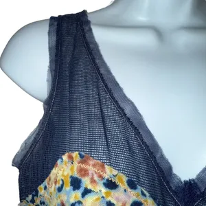 URBAN OUTFITTERS STARING AT STARS‎ Print V-Neck Mesh Trim Sleeveless Dress EUC 4 thumbnail 4