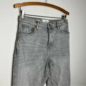 MNG denim mom jeans‎ gray acid wash size 8 thumbnail 5
