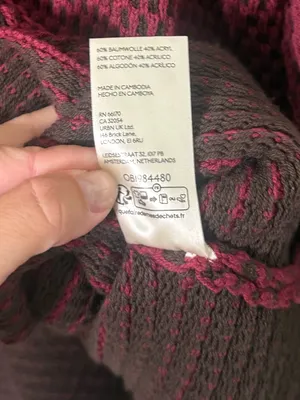 Free People Maisie Oversized Sweater - Cranberry Fudge thumbnail 5