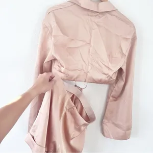 Hello Molly Girls On Top Satin Playsuit Tan Romper Glam Tie Waist thumbnail 8