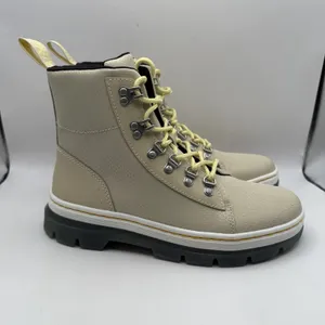 Dr. Martens Women's Combs W 6 Eyelet Combat Boots Parchment Beige 40/60 Size‎ 9 thumbnail 2