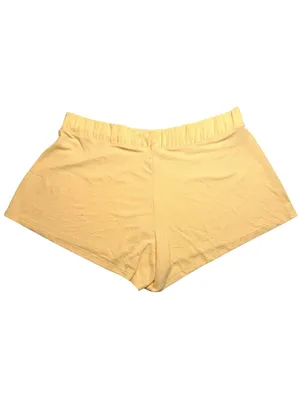 NWT Athleta Wind Down Sleep Shorts 1X Lunaria Yellow Waffle Knit Lounge Plus thumbnail 3