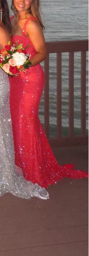 Red Embellished Oh Polly Dress Maxi thumbnail 3