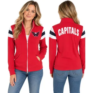 ’47 Brand Washington Capitals Women’s Full Zip Jacket Red Large NHL thumbnail 2