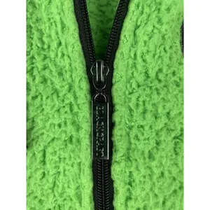 Black Craft Cult Green Sherpa Fleece Full‎ Zip Hoodie Witch Pentagram Size XS thumbnail 9