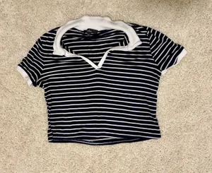 Lulus Striped Crop Top thumbnail 1