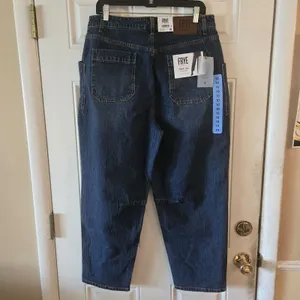 NWT Frye Barrel Jeans Womens 10 Medium Wash High Rise Wide Leg Carpenter thumbnail 2