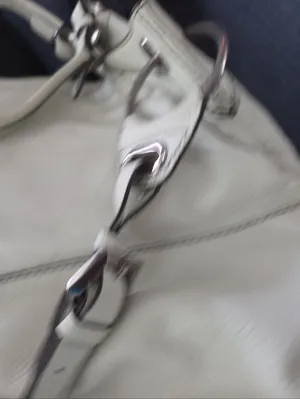 Oryany Womens Pebble Leather Handbag Shoulder Bag Purse White Silver Accents thumbnail 6
