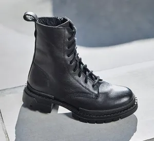 Black Leather Jamisyn Combat Boots thumbnail 5