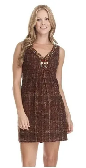 Laundry by Shelli Segal Plaid‎ Tweed Dress 8 Retro Academia Twee Preppy Office thumbnail 1