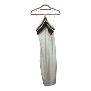 COMMENSE Color Block Knit Halter Dress COLOR - Multicolor, Size Medium NWT thumbnail 5