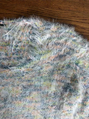 Free People Balloon Sleeve Fuzzy Gelato Pullover Sweater Pastel Size S thumbnail 4
