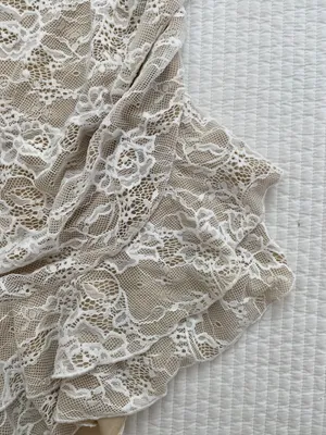 white beige lace ruffle Princess Polly dress thumbnail 3
