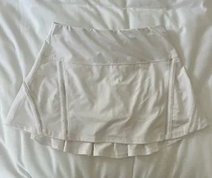 Lucky in Love White Pleated Tennis Skirt thumbnail 1
