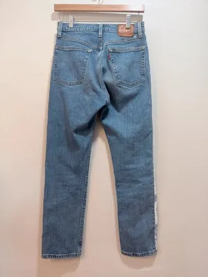 Custom Reworked 1-of-1 Levi's 501 Crop Jeans Pokémon Graphic Leg W26 L26.5 Upcyc thumbnail 4