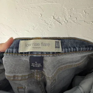 GAP Jeans Womens 6 Blue Low‎ Rise Flare Stretch Denim Classic Y2K 2000s Pants thumbnail 10