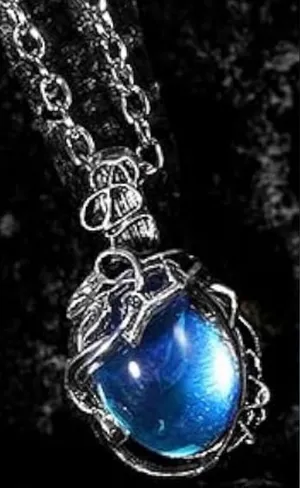 Chakra Healing Blue Crystal Pendant Necklace New thumbnail 1