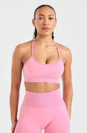 AYBL pink sports bra and shorts set top size xs shorts size S thumbnail 1