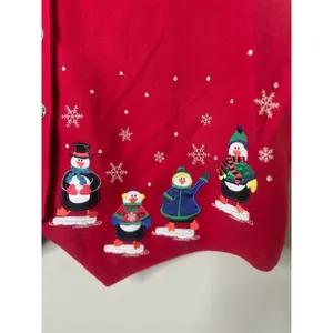 Karen Scott Womens XL Red Vest Snowman Christmas‎ Holiday Festive Winter Penguin thumbnail 2