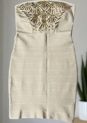 Wow Couture Strapless Bandage Dress‎ Mini Cocktail Evening Party Dress Size M thumbnail 1