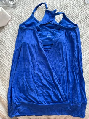 Beyond Yoga Bright Blue Ribbed Racerback Tank thumbnail 3