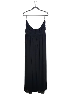 Lulus Black Chiffon Strapless Evening Dress Size 2X NWT Wedding Guest Prom thumbnail 2