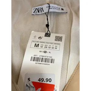 NEW Zara Beige Tan Faux Vegan Leather Sleeveless Button Down Mini Shift Dress M thumbnail 3