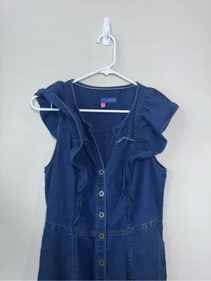 Pilcro Denim Flutter Sleeve MIDI Dress thumbnail 3