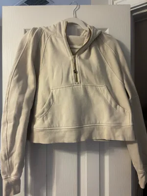 Lululemon Hooded Scuba Half-Zip M/L Bone thumbnail 1
