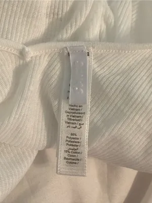 Skims Sheer Cotton V-neck Tank in White thumbnail 4