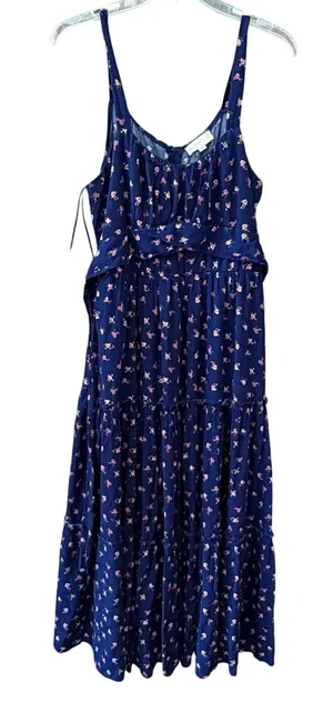 Altar'd State Medium Blue Floral Long Dress Floral Lightweight Feminine Romantic thumbnail 1