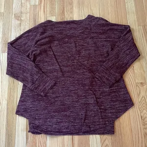 Soft Surroundings Knit Sweater Womens XL Purple Layered Minimalist Cozy thumbnail 11