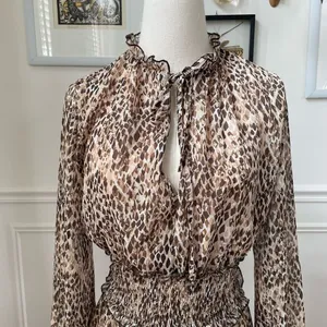 Zara Date Night Mini Dress Leopard Print Mob Wife XS thumbnail 3