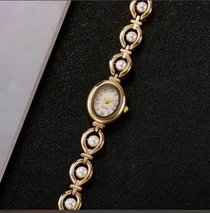 Brand New y2k Style Gold watch with pearl details thumbnail 3