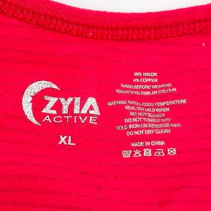 Zyia Active Copper Charged Tank Top Red Size XL Racerback Seamless Stretch Nylon thumbnail 5